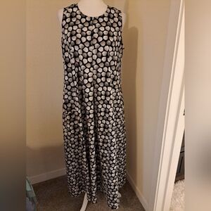 Wendy Trendy Dress Multicolored Leaves Size 12 Made In Italy EUC